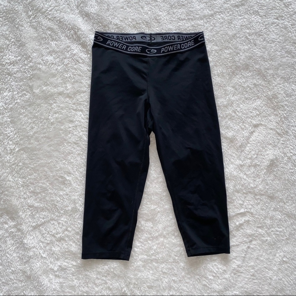 Power Core black cropped leggings